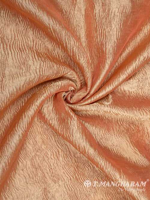 Rust Semi Banaras Fabric - EB6803