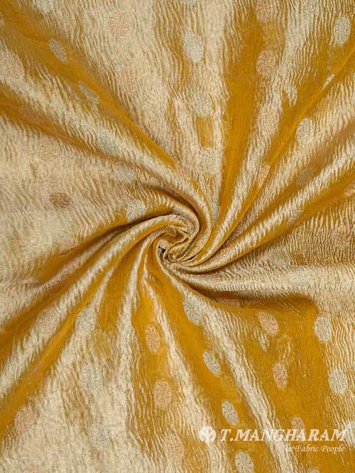 Gold Semi Banaras Fabric - EB6804