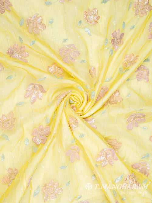 Yellow Organza Fabric - EC8710