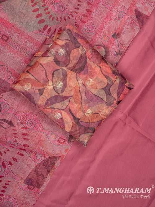 Multicolor Organza Tissue Chudidhar Fabric Set - EG1832