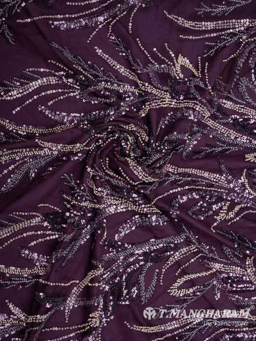 Purple Fancy Net Fabric - EC8567