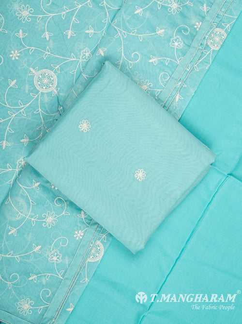 Green Silk Cotton Chudidhar Fabric Set - EG1826
