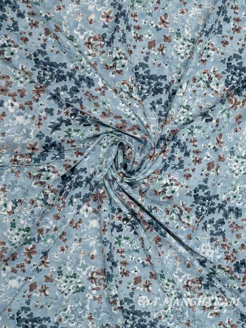 Blue Crepe Fabric - EB6881