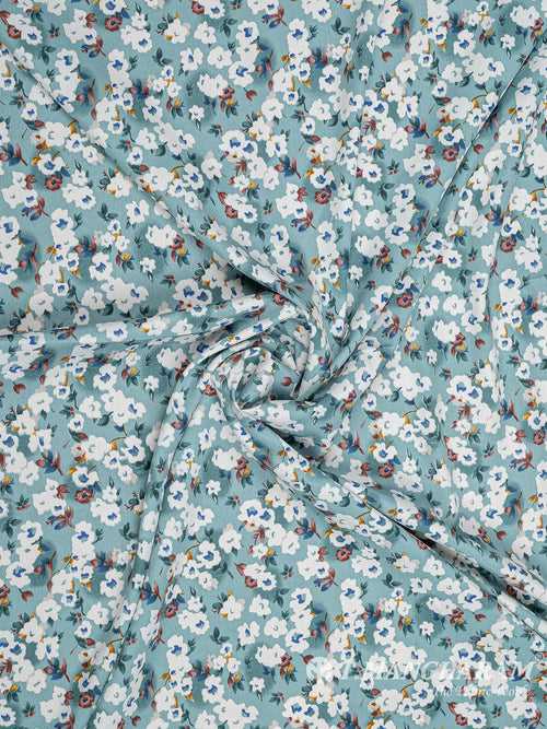 Blue Crepe Fabric - EB6871
