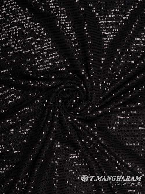 Black Fancy Net Fabric - EC8587