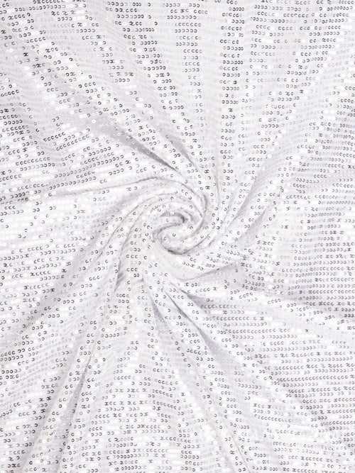 White Fancy Net Fabric - EC8583