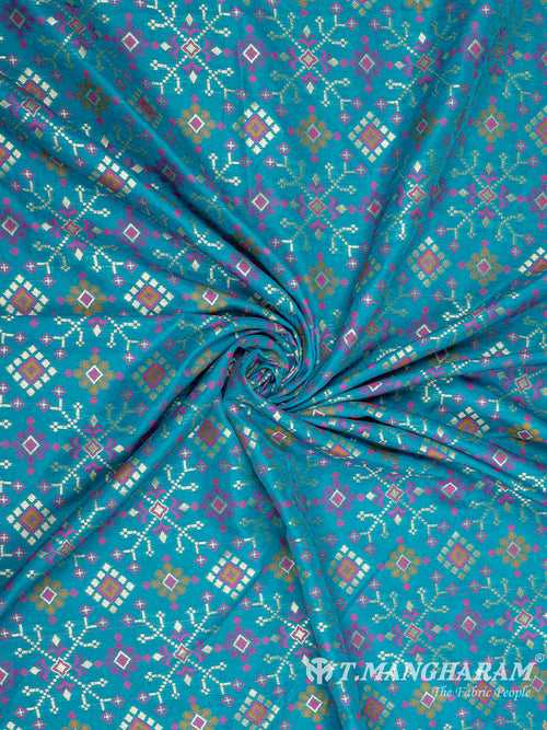 Blue Banaras Fabric - EB6582