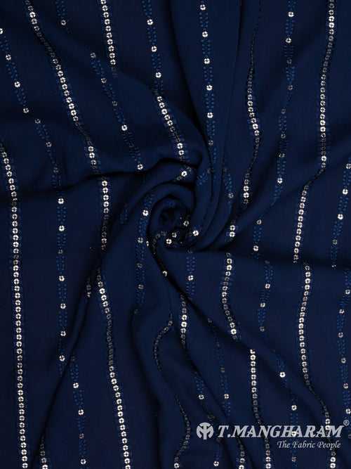 Blue Georgette Fabric - EB6498
