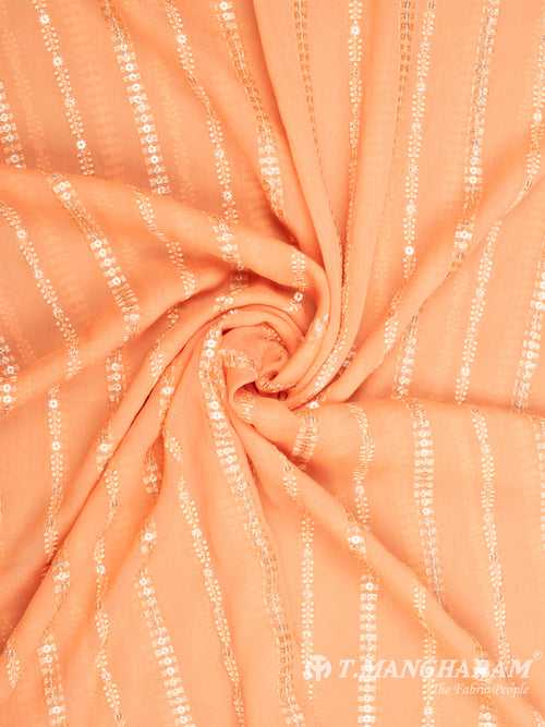 Peach Georgette Fabric - EB6499