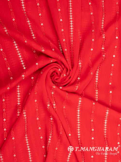 Red Georgette Fabric - EB6493