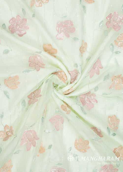 Green Organza Tissue Fabric - EC8714
