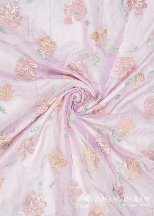 Violet Organza Tissue Fabric - EC8713