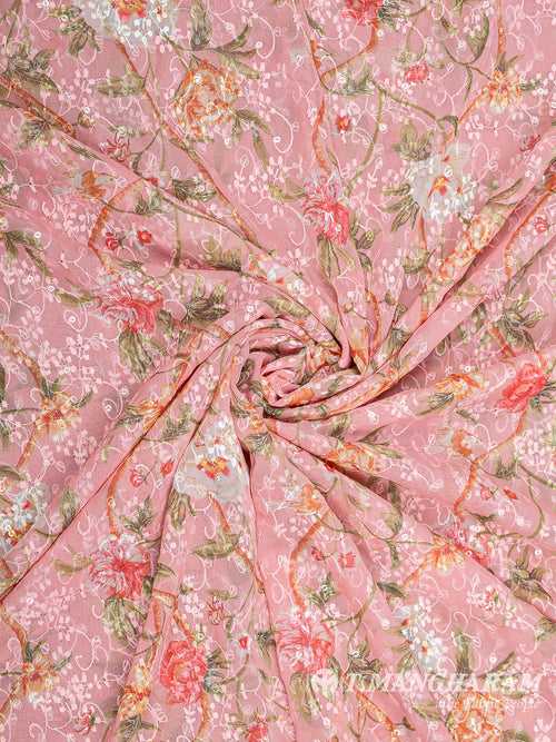 Pink Georgette Fabric - EB6753