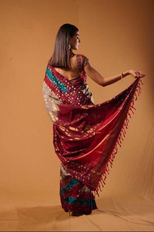 Lekha- Royal Handloom Silk Jamdani Saree