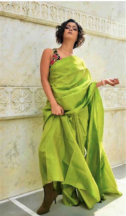 Olive Branch - Handwoven Pure Silk Saree