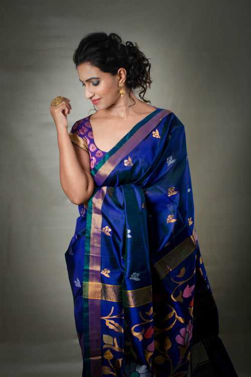 Prerita - Handwoven Uppada Jamdani Silk Saree