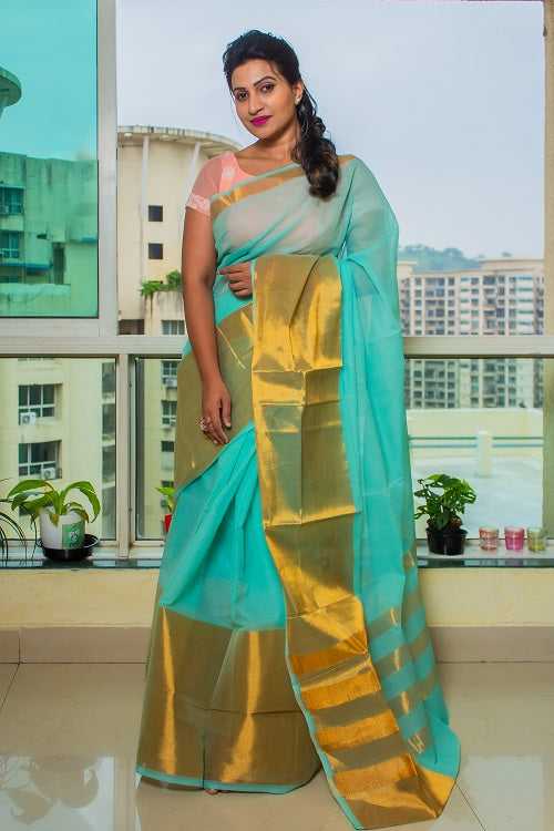 Mint Poetry - Cotton Saree