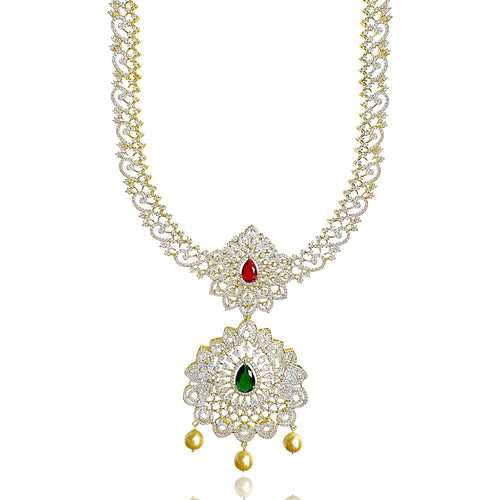 Dazzling Diamond Dreams: Bridal Haram Necklace