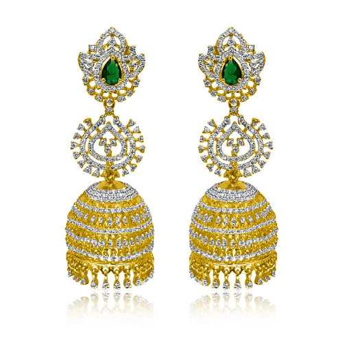Dazzling Drapes: Exquisite South Indian Bridal Jhumkas