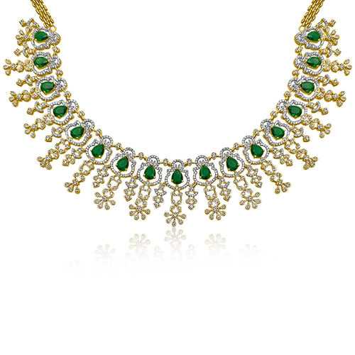 Dazzling Elegance - The Radiant Diamond Look Necklace