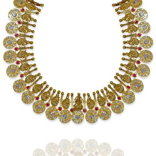 Divine Elegance: A South Indian Temple Necklace