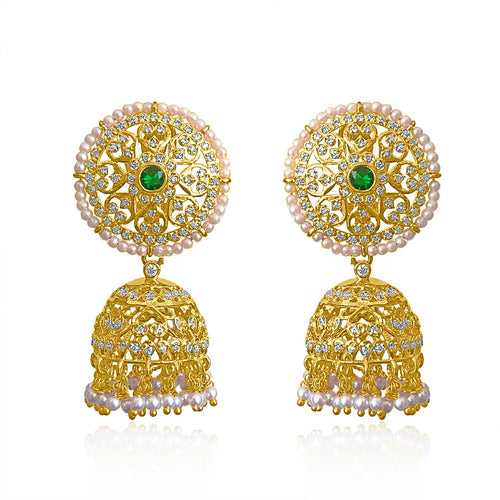 Bridal Jhumka Earrings - Celebrating South Indian Splendor