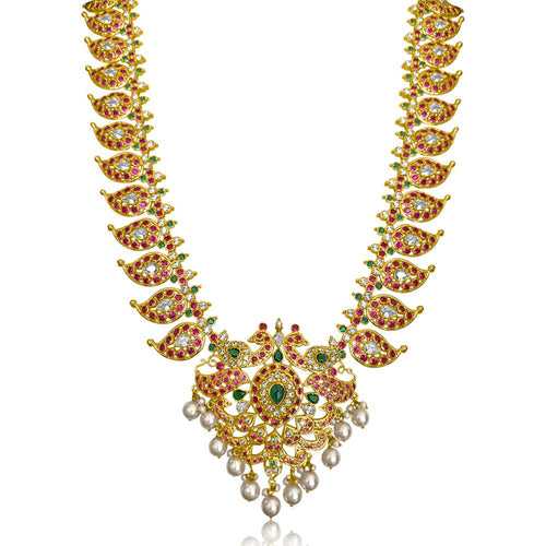 Golden Essence - South Indian Mango Haram Necklace