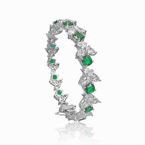 Green Envy - The Dazzling Emerald CZ Diamond Bangle