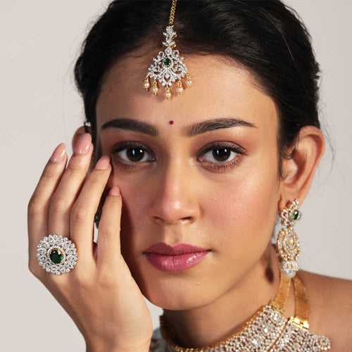 Infuse A Little Sparkle - CZ Stone Bridal Maang Tikka (14 Days Delivery)