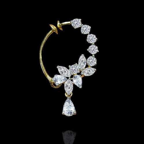 Sparkling Statement Diamond Look Nose Nath Designs for Brides