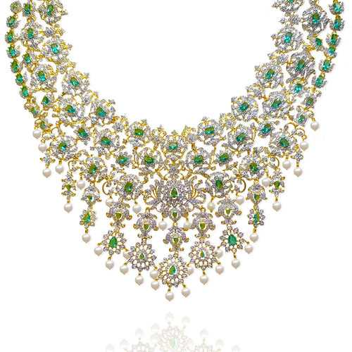 Timeless Elegance - Peridot Adorned Victorian Necklace