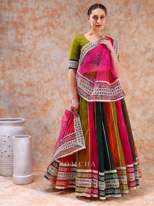 DIL KASH MULTICOLOR LEHENGA SET