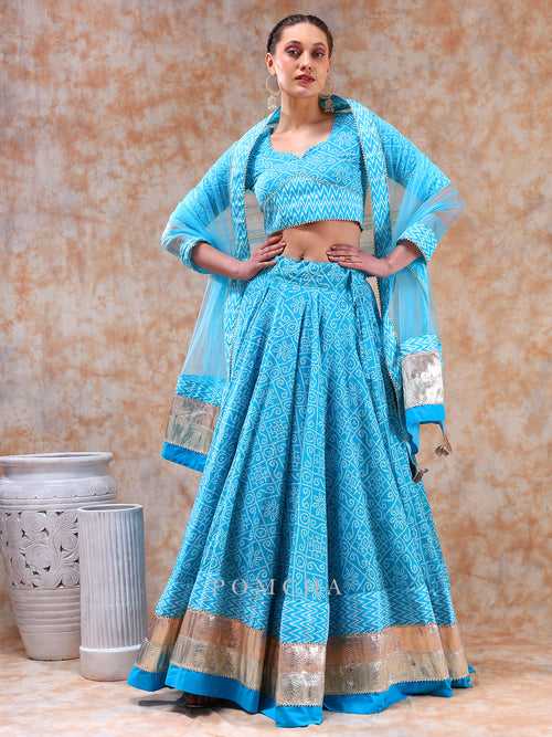 DIL KASH BRIGHT BLUE LEHENGA SET