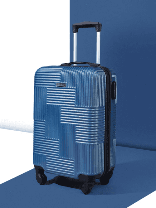 Textured Hard-Sided Cabin Suitcase Trolley Bag