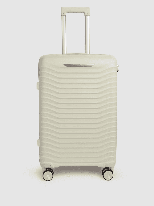 Silver Bar 360 Degree Rotation Hard-Sided Medium-Sized Trolley Bag