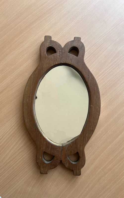 Oval shaped Wooden Frame Mirror