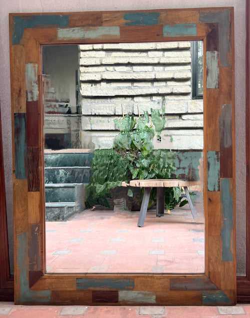 Mirror framed in Rustic Reclaimed Wood