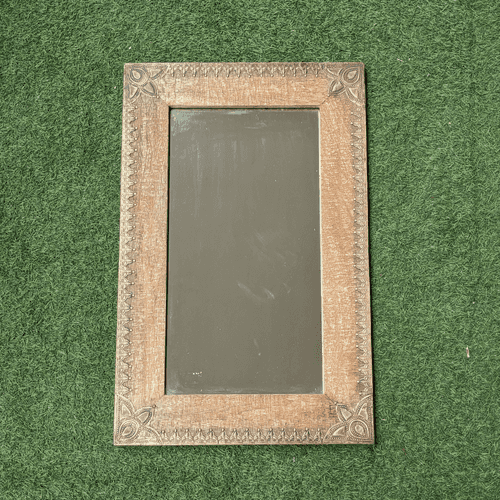 Brown Wooden frame with brass details