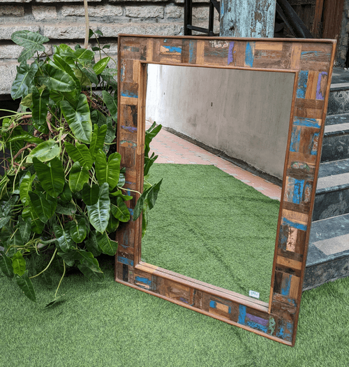 Reclaimed Wooden frame with mirror