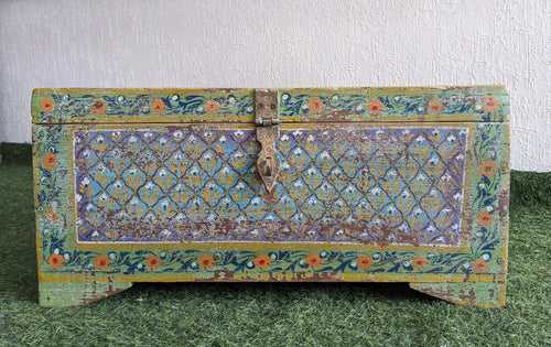 Hand-painted Wooden Trunk