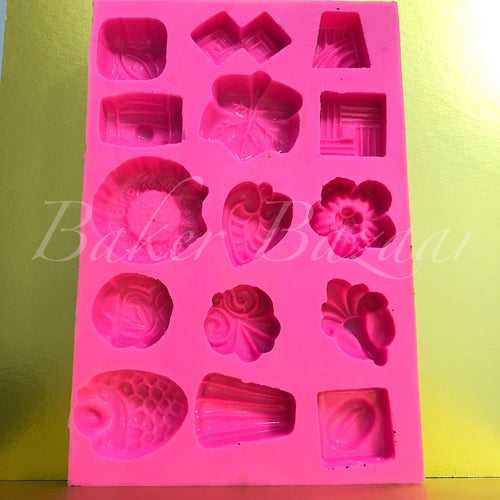Marzipan Mould No.5 - Silicone Fondant Clay Marzipan Mould - Christmas Special