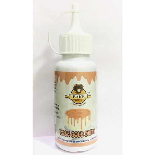 Bake Haven Cake Decorating Rose Gold Drips - 100 gm