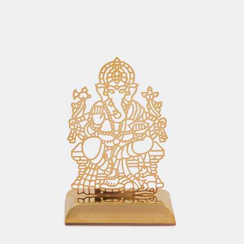 Car Dashboard Stand Goldplated - Sri Ganesha