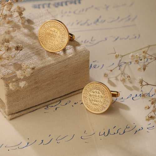 Cufflinks One Mohur - Goldplated