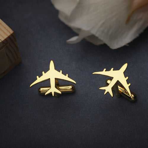 Cufflinks Aeroplane - Goldplated