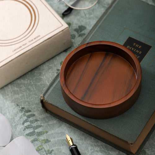 Round Knick-Knack Tray - Teak Wood