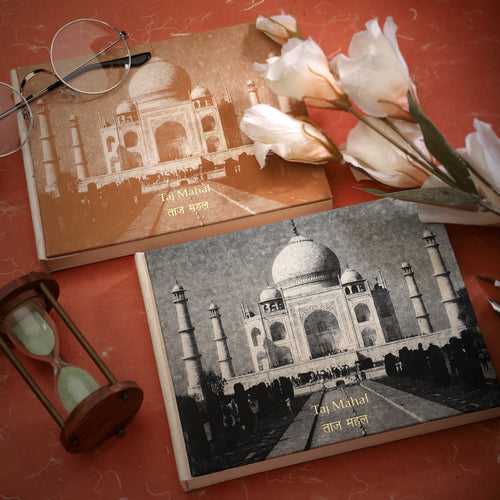 Journal Taj Mahal - Handprinted by Silkscreen