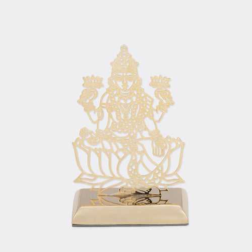 Car Dashboard Stand Goldplated - Goddess Mahalaxmi