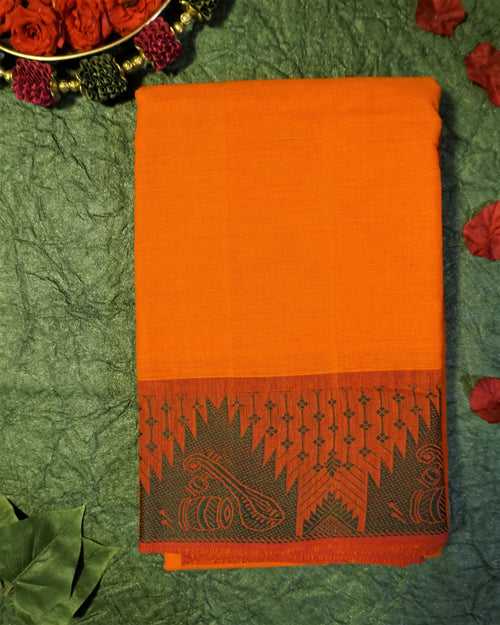 Kuberan Orange Dance Practice Saree