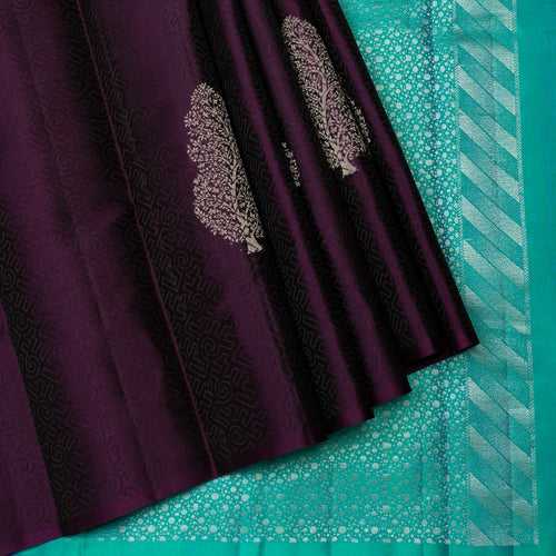 Kuberan Burgundy Soft Silk Saree